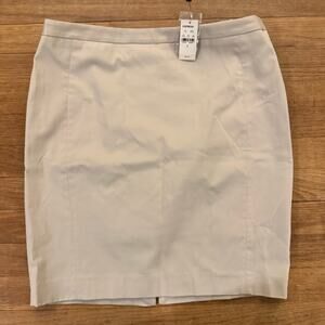 NWT Express cream knee length pencil skirt size 8
 b20